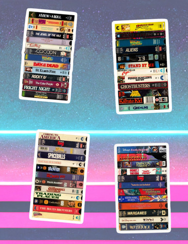 Vhs tapes 4pc sticker - vhs,
